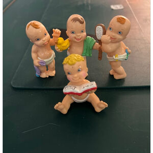 Vintage 1991 Galoob Magic Diaper Babies Lot of 4 Baby Figures EUC